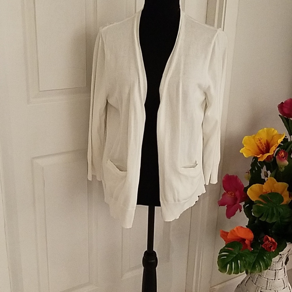 Liz Claiborne White Sweater Size XL